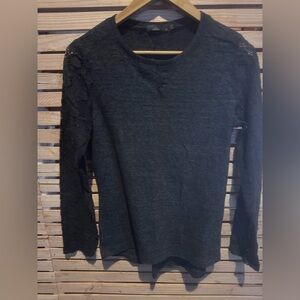 Prana Organic cotton lace sleeve top